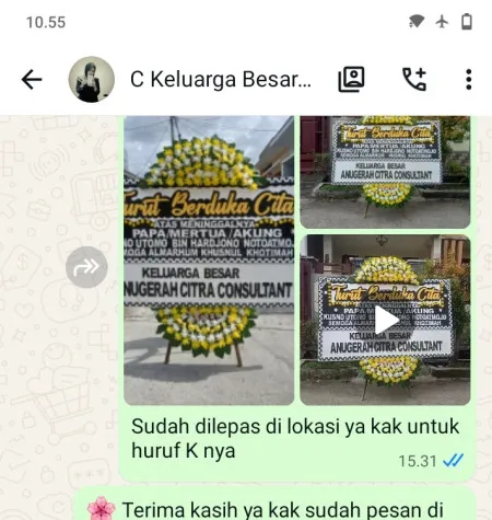 Pengiriman Papan Bunga Duka Tuntungpait Kutoarjo